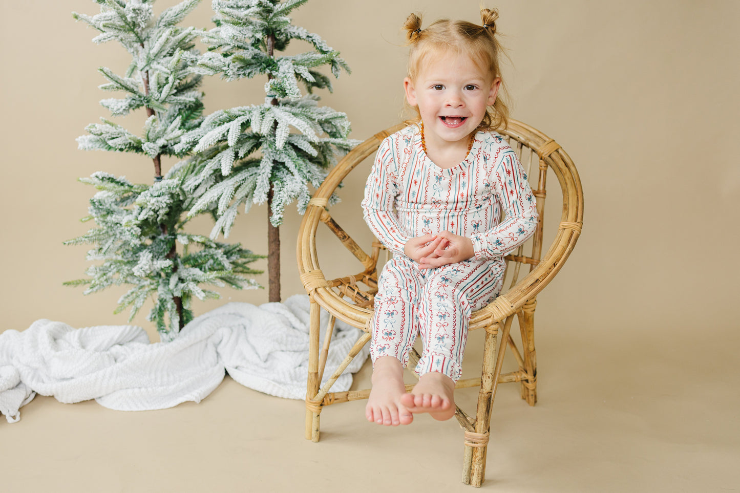Candy Cane Lane Bamboo Christmas Pajamas - 2pc Set