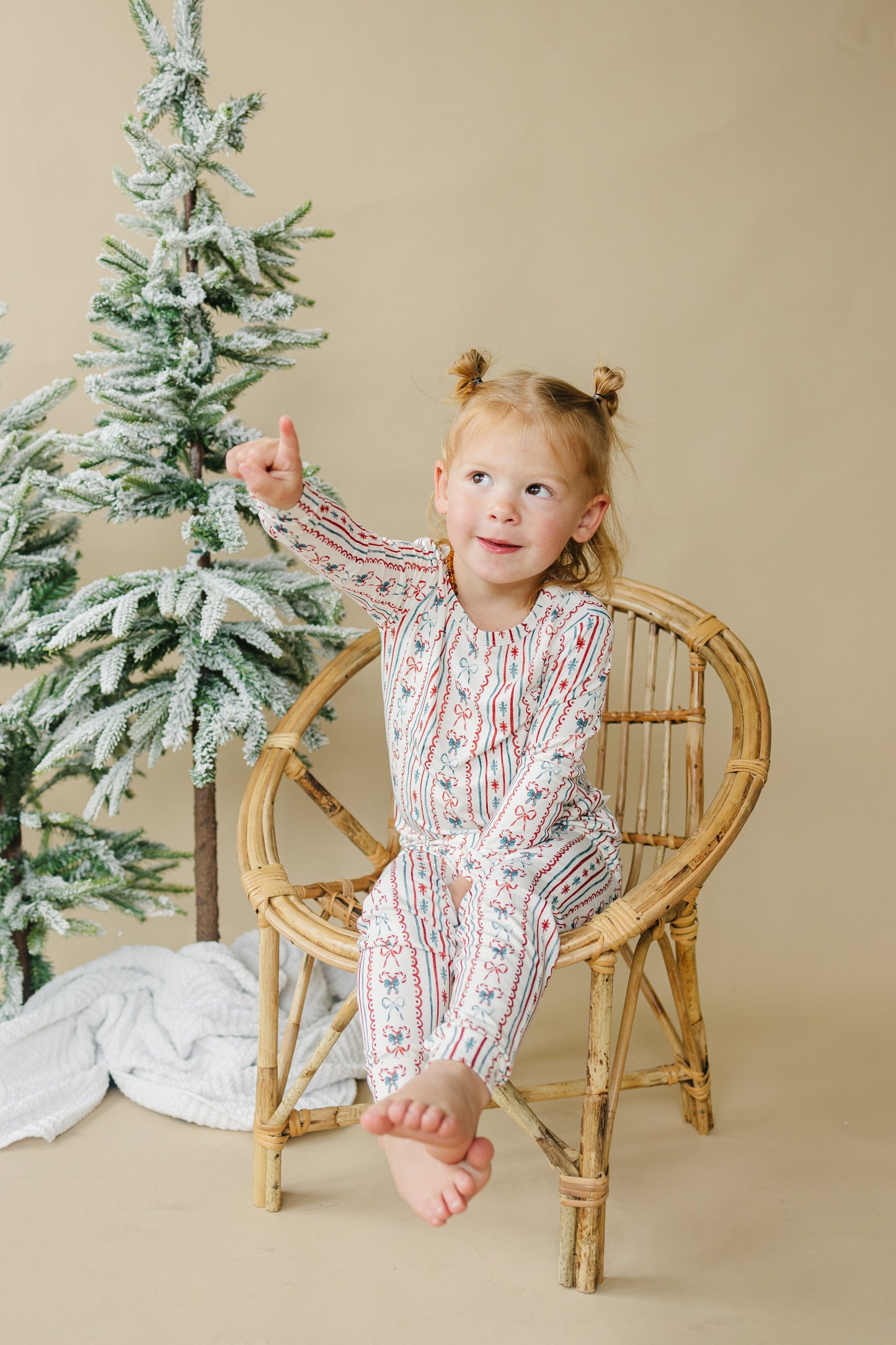 Candy Cane Lane Bamboo Christmas Pajamas - 2pc Set